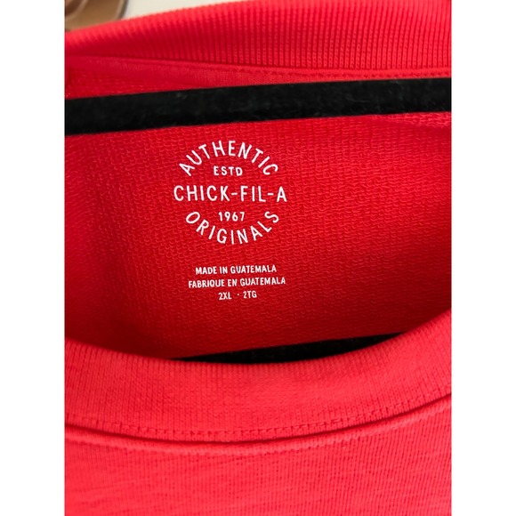 Chick-fil-A Originals BBQ sauce Red‎ Dip Dye Crewneck Sweatshirt 2XL - Picture 2 of 4